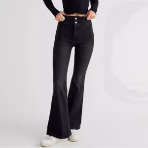 NWT Free People Jayde Flare Jeans Black Onyx Size 25