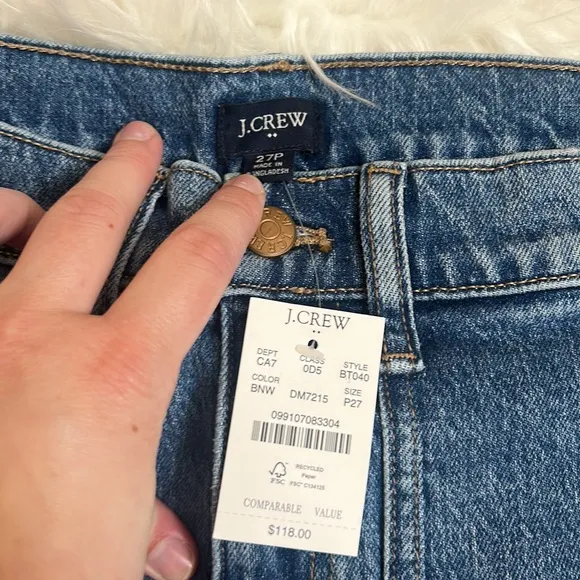 NWT J. Crew Cropped Jeans Size 27P