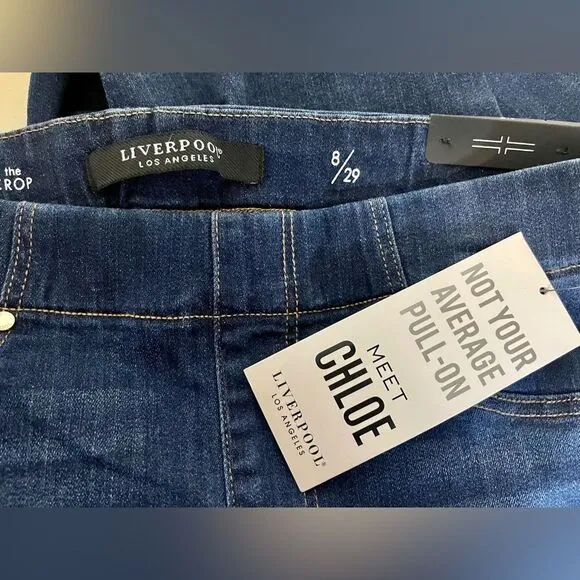 NWT Liverpool Chloe pull on jeans, size 8/29