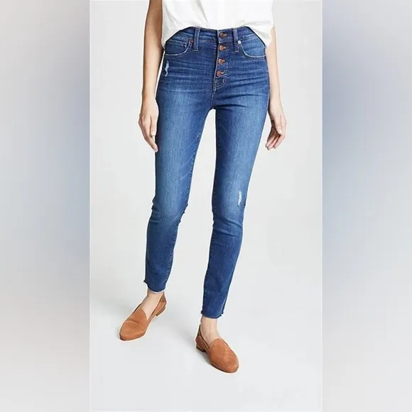 NWT, Madewell 10&quot; High-Rise Skinny Crop Curvy Jeans