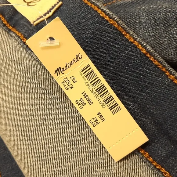 NWT, Madewell 10&quot; High-Rise Skinny Crop Curvy Jeans