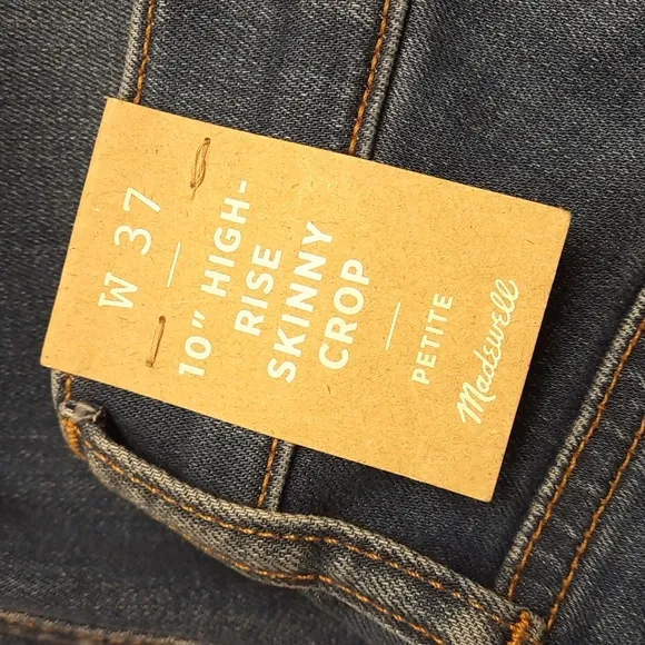 NWT, Madewell 10&quot; High-Rise Skinny Crop Curvy Jeans