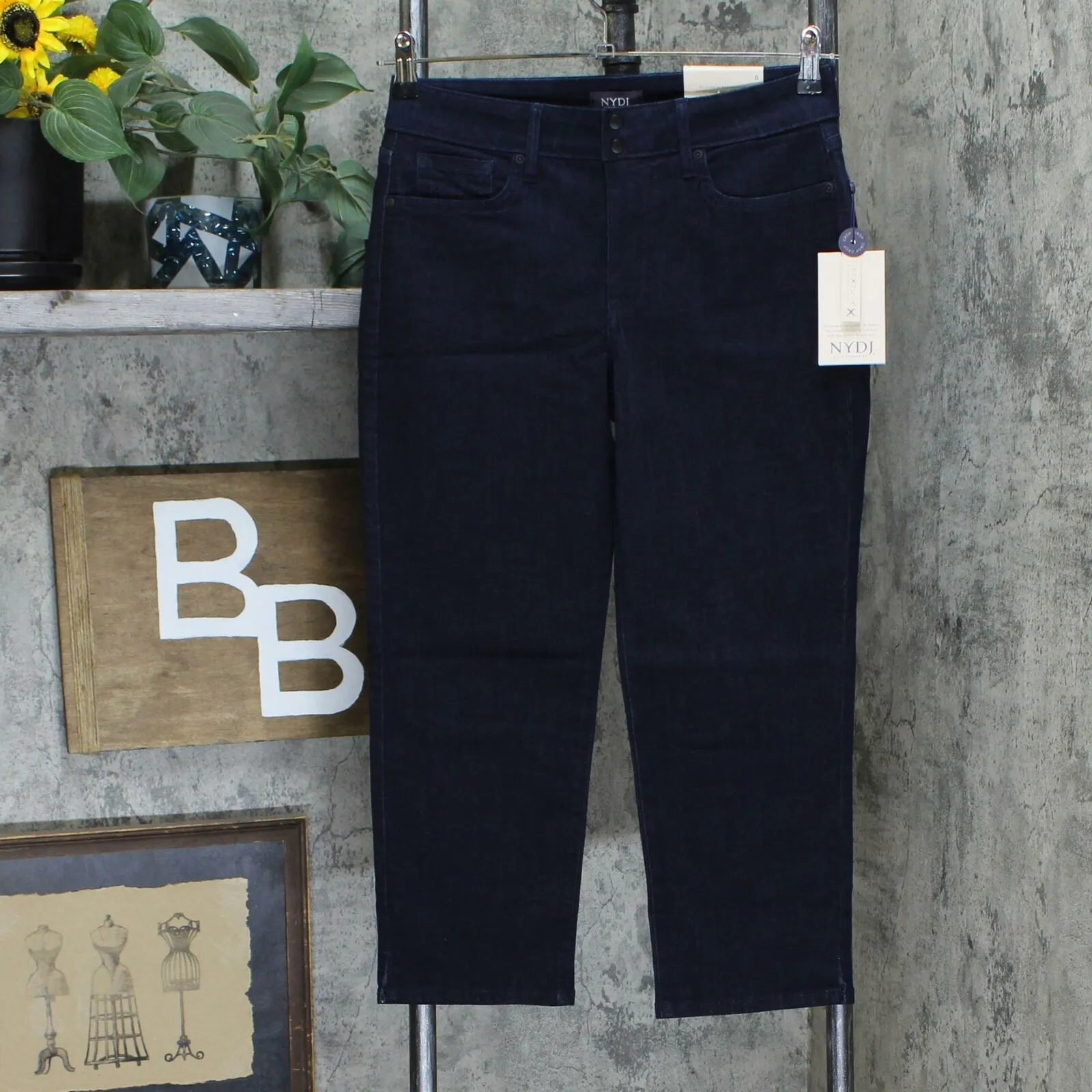 NWT NYDJ Womens Cool Embrace Skinny Crop Jeans With Side Slits . A377693 6