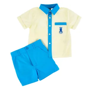 Ocean Baby Boys Bunny Shorts Set  (2Yrs-8Yrs)