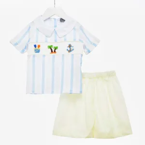 Ocean Baby Two Piece Tropical Smocked Set (3M-6Yrs)