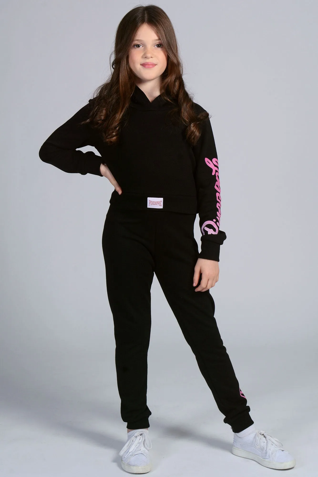 Ombré Logo Crop Hoodie