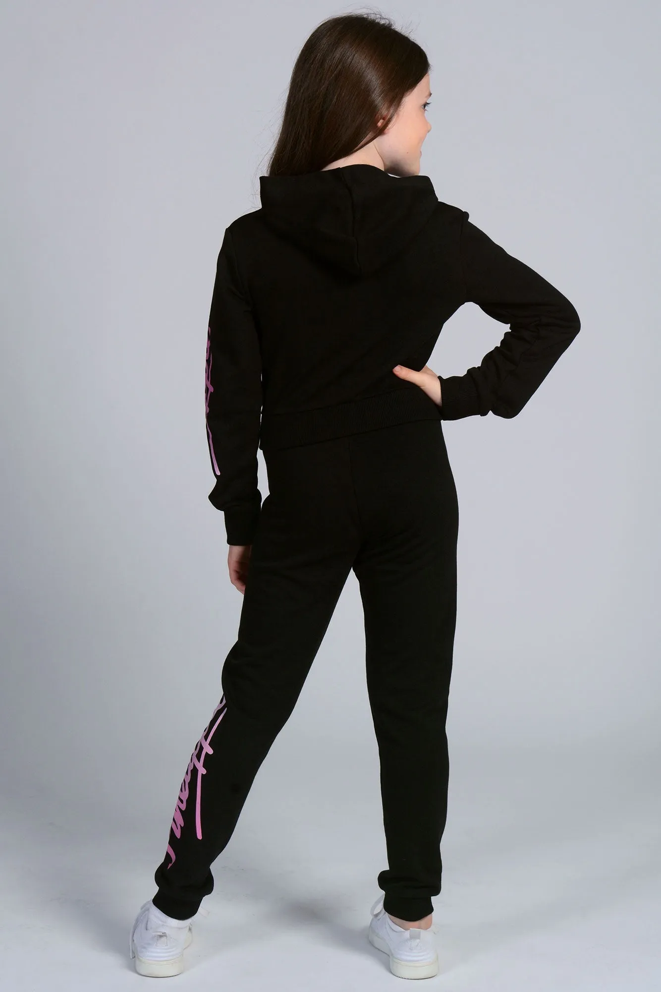 Ombré Logo Crop Hoodie
