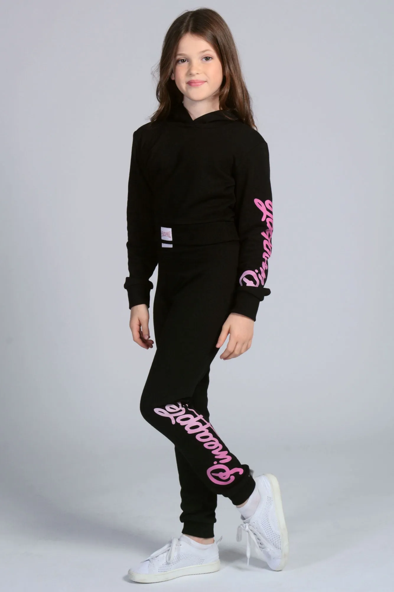 Ombré Logo Crop Hoodie