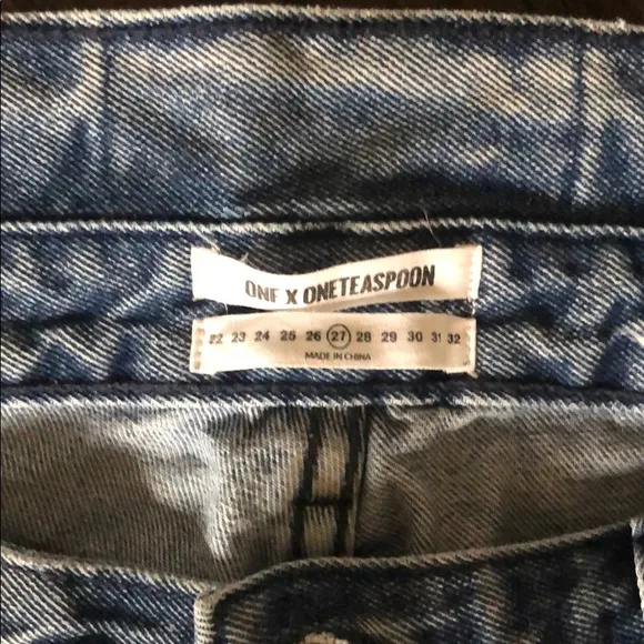ONE TEASPOON Freebirds Step Waist Destroyed Jeans