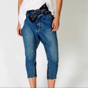 One Teaspoon Jeans Bad Seed Cropped Baggy Size 24