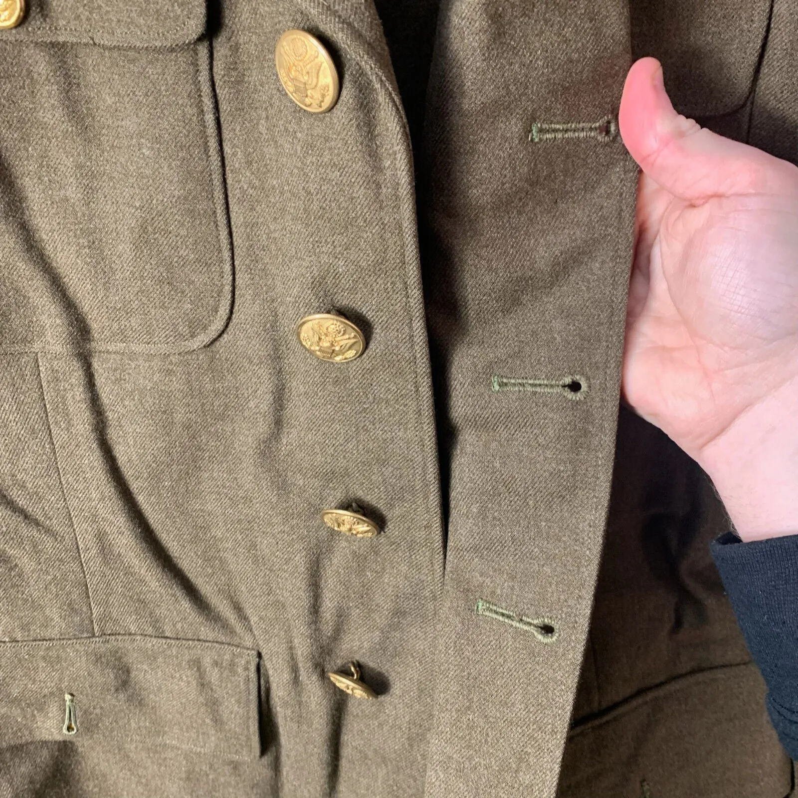 Original WW2 US Army Class A Dress Jacket 1942 - Private Ryan Prop - 39" Large