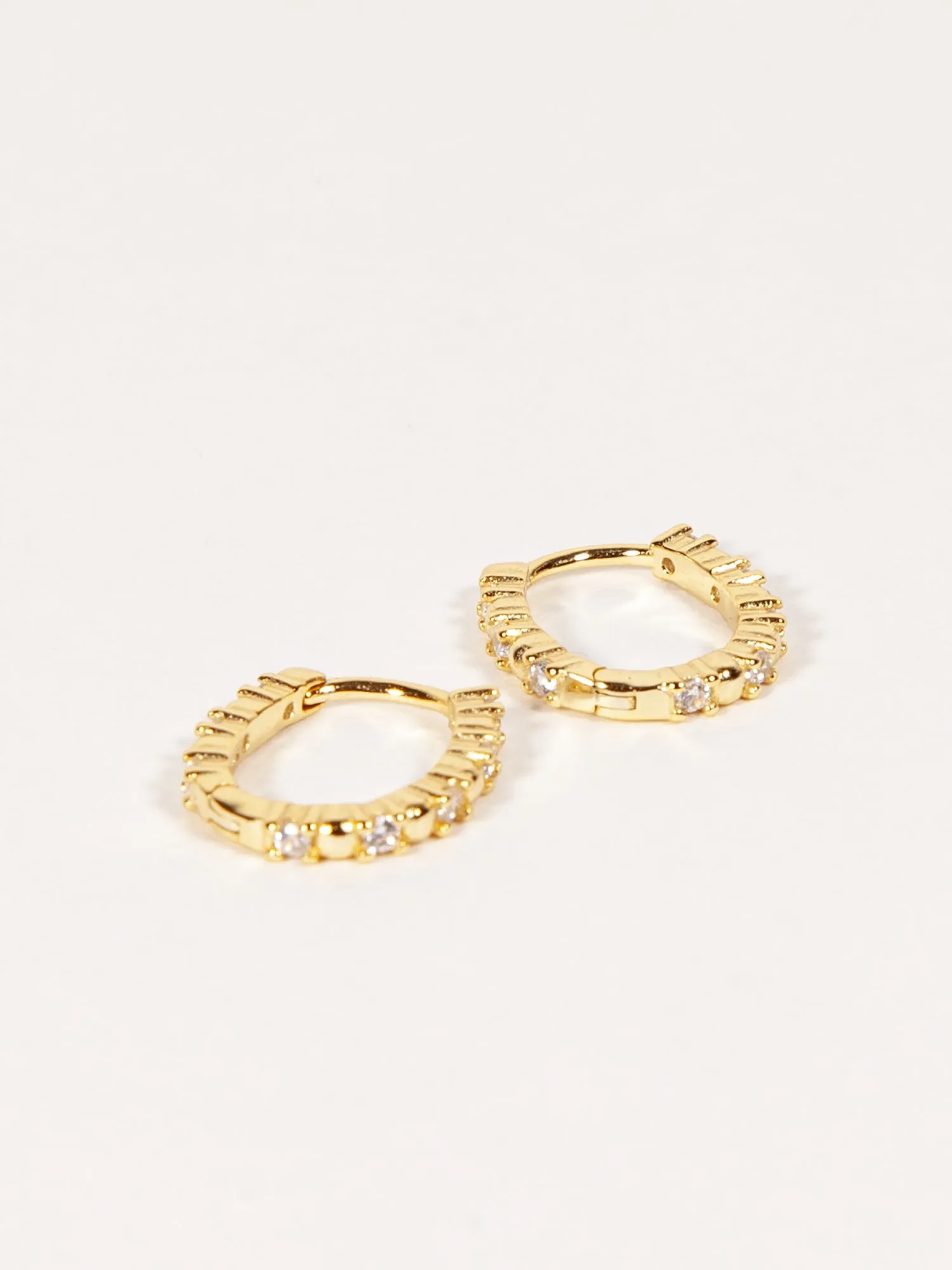 Oval CZ Pavé Huggies