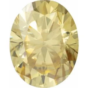 Oval Diamond Faceted FAB Yellow Moissanite Loose Stone