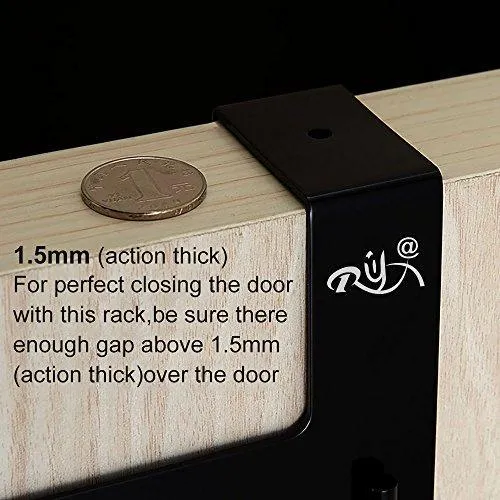 Over The Door Hook Hanger,Rongyuxuan Heavy Duty Organizer for Coat Clothes Towel Bag Robe -5 Hooks,Wall Mount Tool Holder for Home Storage Organizer,Aluminum