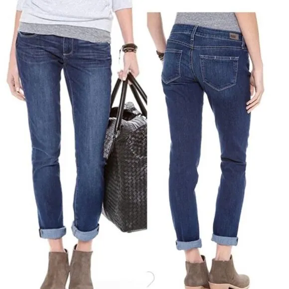 Paige Jimmy Jimmy Jeans Blue Cropped Stretch Denim Size 27