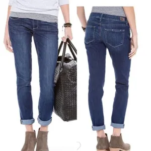 Paige Jimmy Jimmy Jeans Blue Cropped Stretch Denim Size 27
