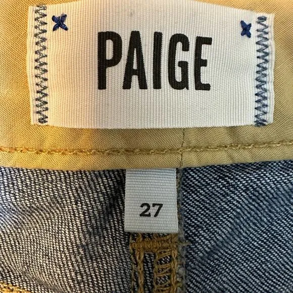 Paige Jimmy Jimmy Jeans Blue Cropped Stretch Denim Size 27