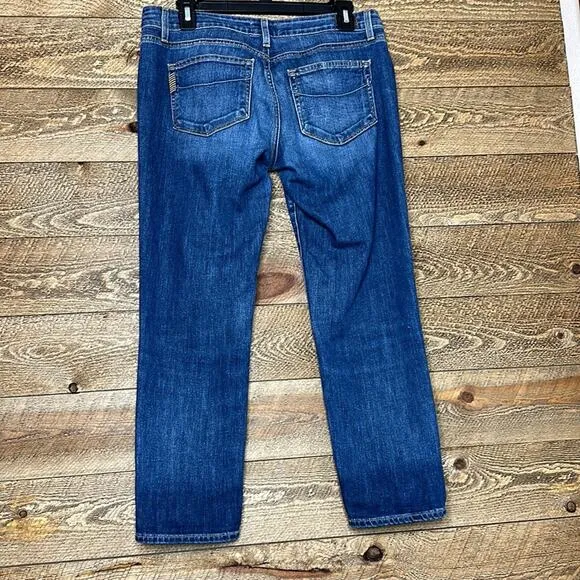 Paige Jimmy Jimmy Jeans Blue Cropped Stretch Denim Size 27