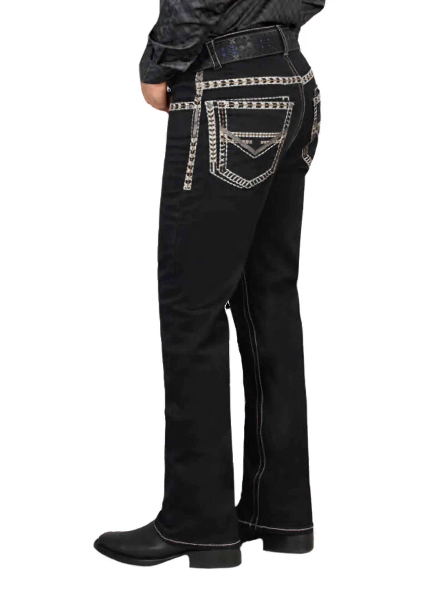 Pantalon Vaquero de Mezclilla Stretch Boot Cut para Hombre 'Lamasini' - ID: 1872