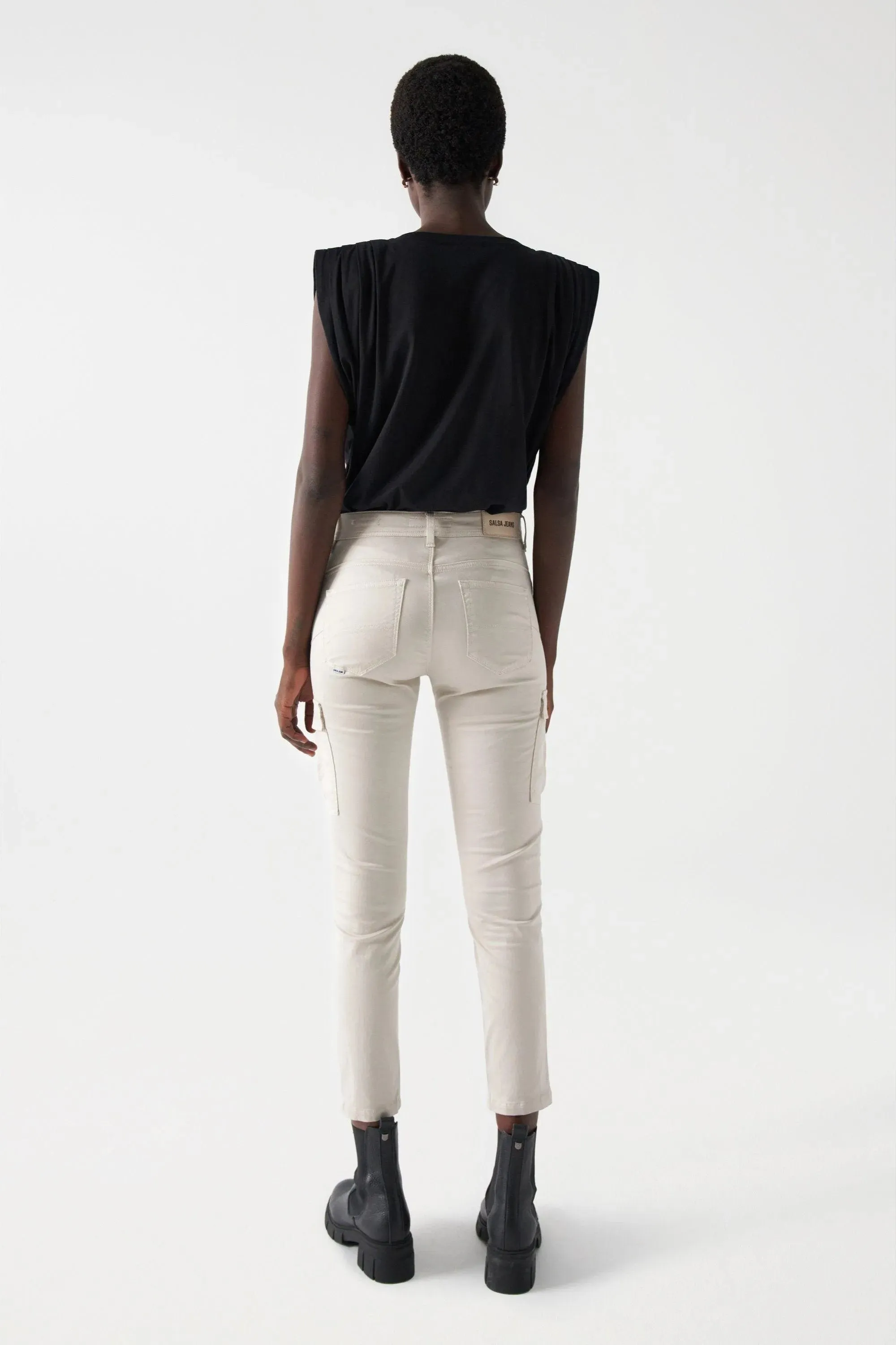 Pantalones Salsa Jeans Push In Faith Cargo Pearl