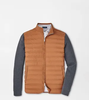 Peter Millar Mens Tailored Fit Winsome Hybrid Cardigan - WALNUT