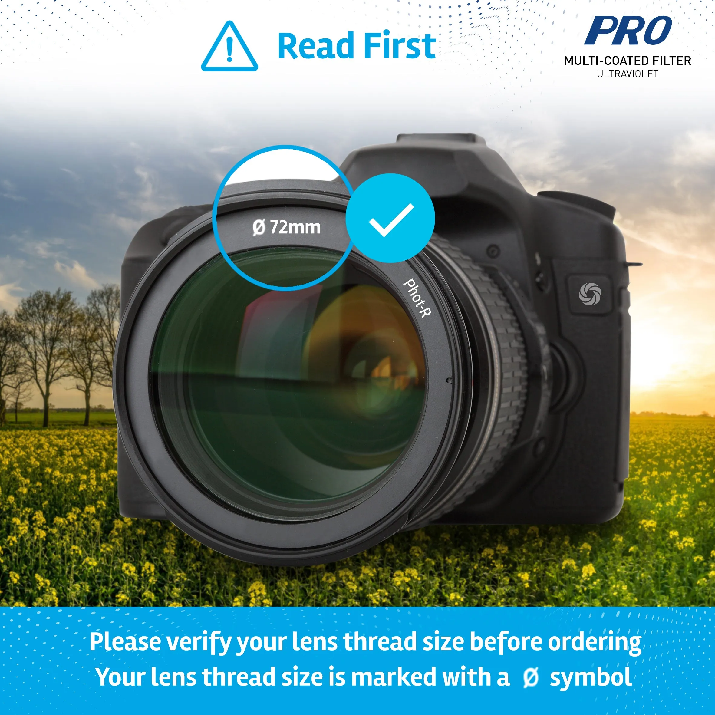 Phot-R 72mm Slim Ultraviolet Filter
