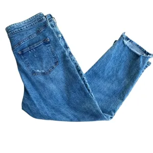 PILCRO Lightly Distressed Cropped Jeans - Size 31