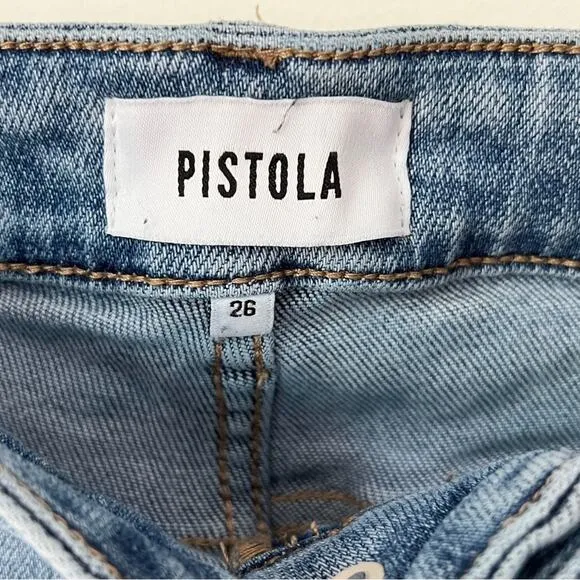 Pistola Lennon High Rise Cropped Boot Jeans in Zina 26 Medium Wash