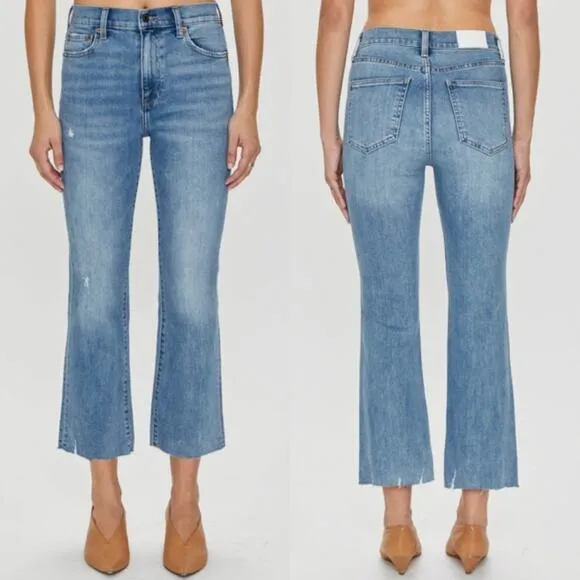Pistola Lennon High Rise Cropped Boot Jeans in Zina 26 Medium Wash