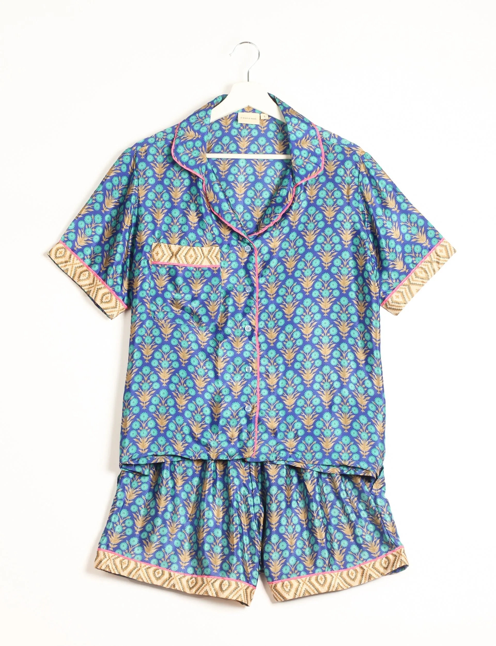 PJ SET SHORT WITH SHORT SLEEVES