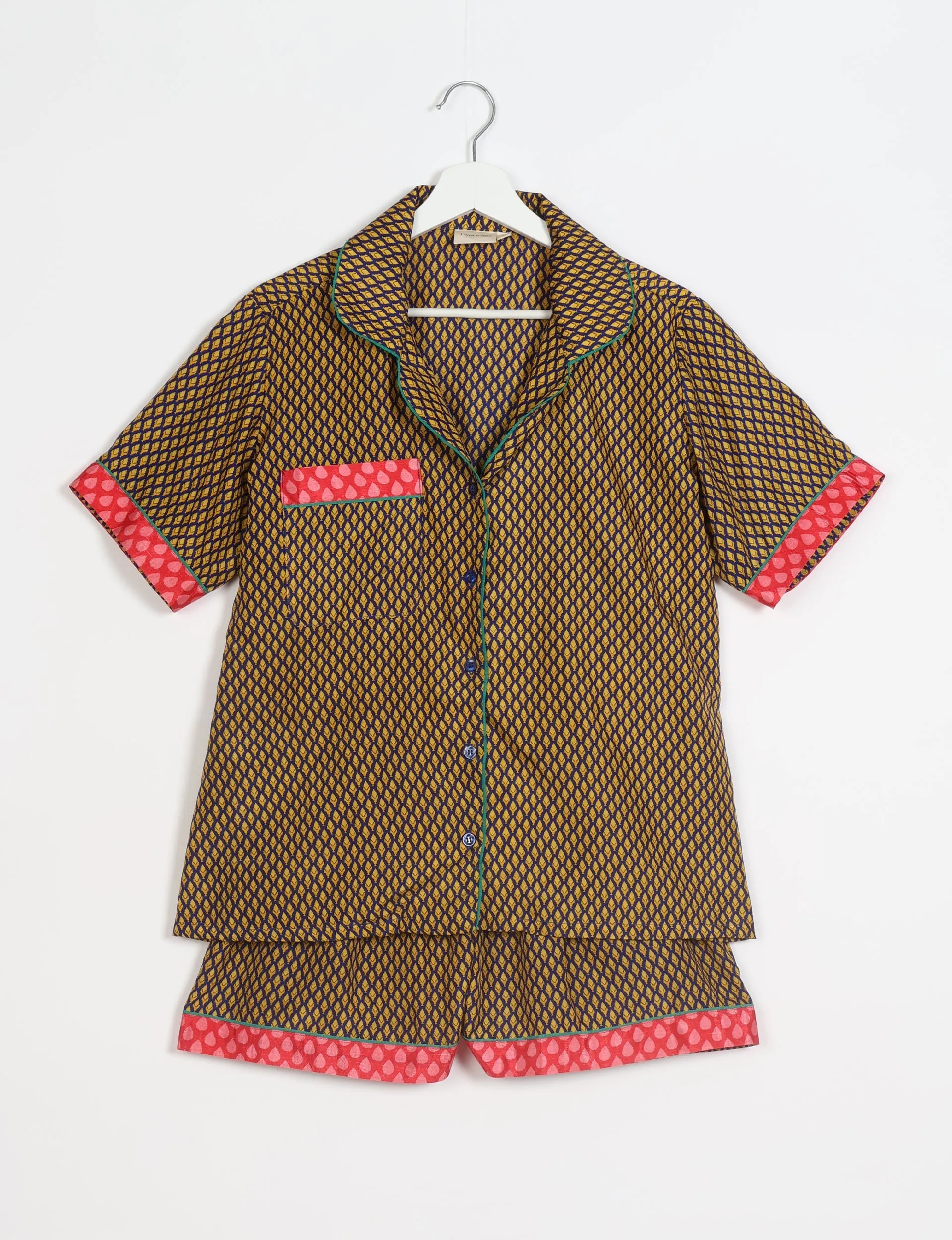 PJ SET SHORT WITH SHORT SLEEVES