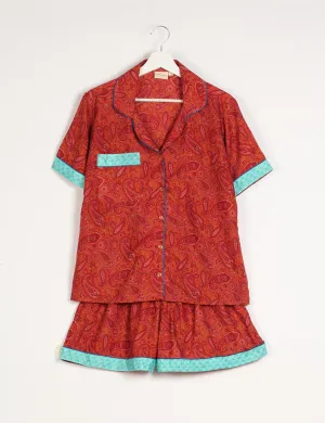 PJ SET SHORT WITH SHORT SLEEVES
