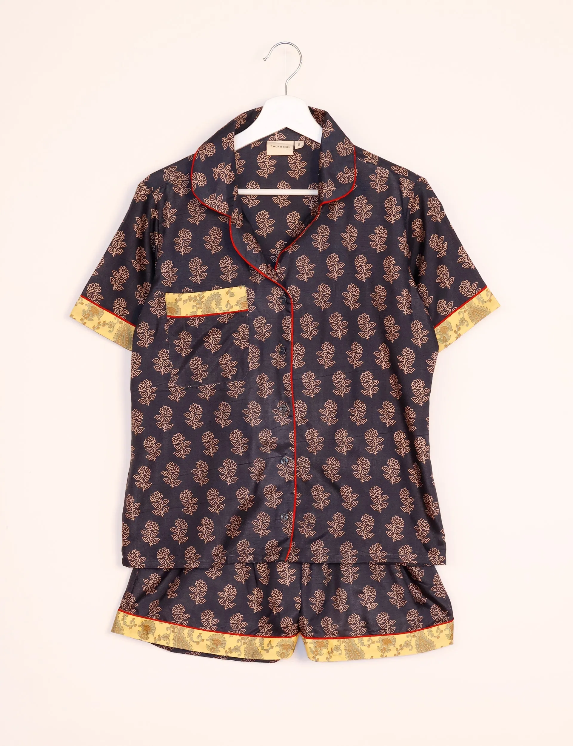 PJ SET SHORT WITH SHORT SLEEVES