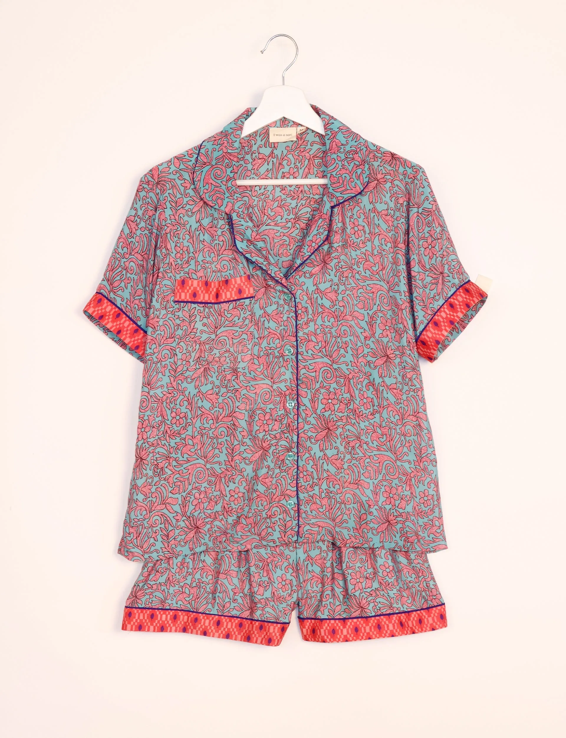 PJ SET SHORT WITH SHORT SLEEVES