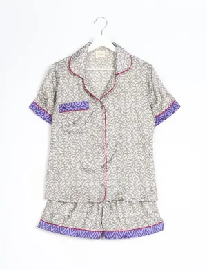 PJ SET SHORT WITH SHORT SLEEVES