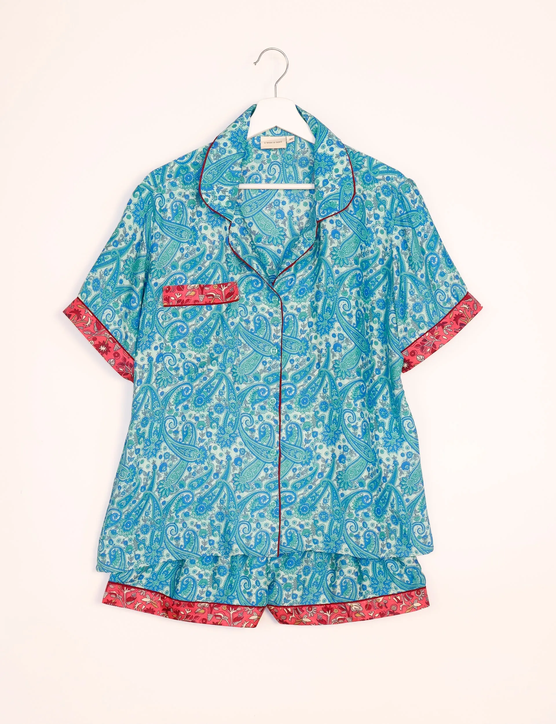 PJ SET SHORT WITH SHORT SLEEVES
