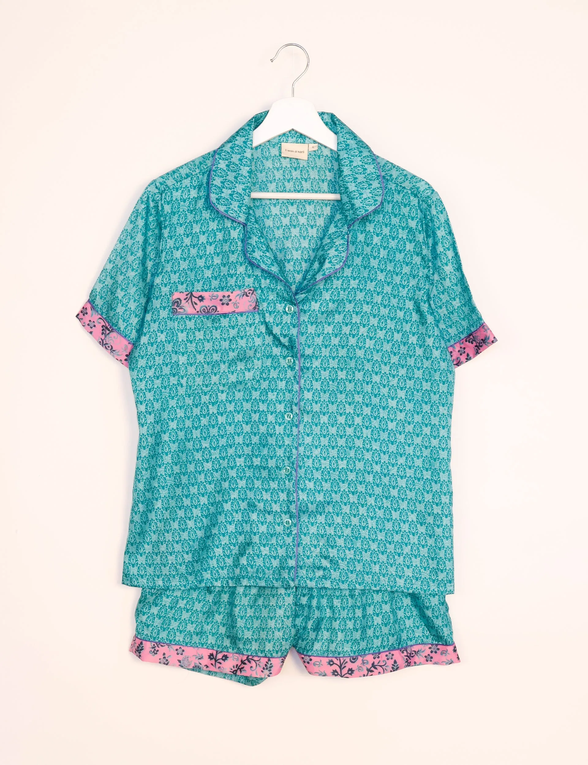 PJ SET SHORT WITH SHORT SLEEVES