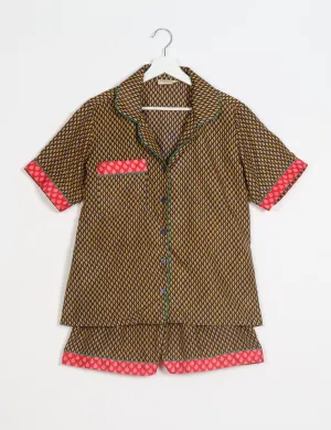 PJ SET SHORT WITH SHORT SLEEVES