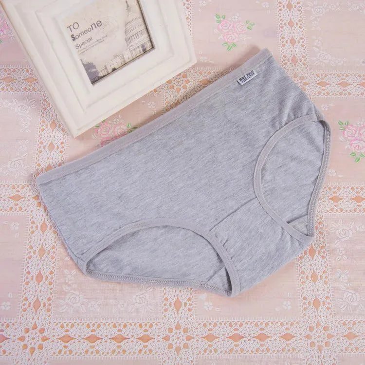Plus Size Panties 3XL/4XL - Women's Cotton Comfortable Underwear, Solid Color Briefs