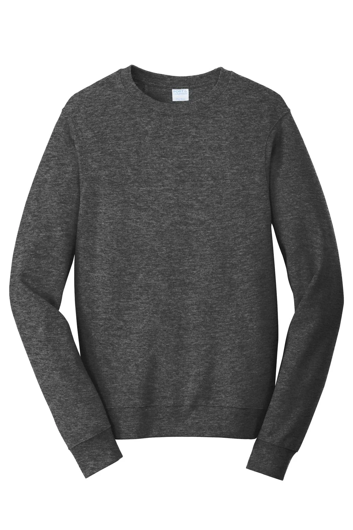 Port & Company Fan Favorite Fleece Crewneck Sweatshirt. PC850 Dark Heather Grey