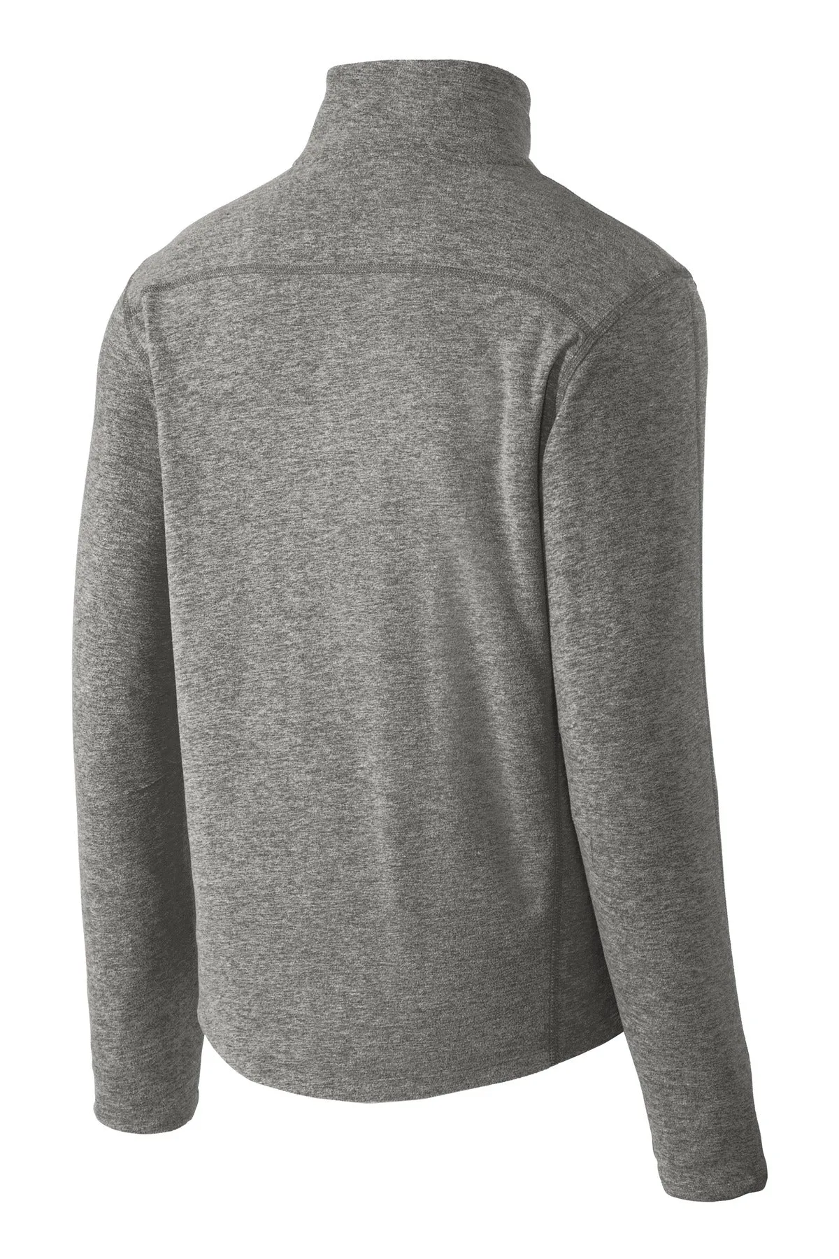 Port Authority Heather Microfleece Full-Zip Jacket. F235 Pearl Grey Heather