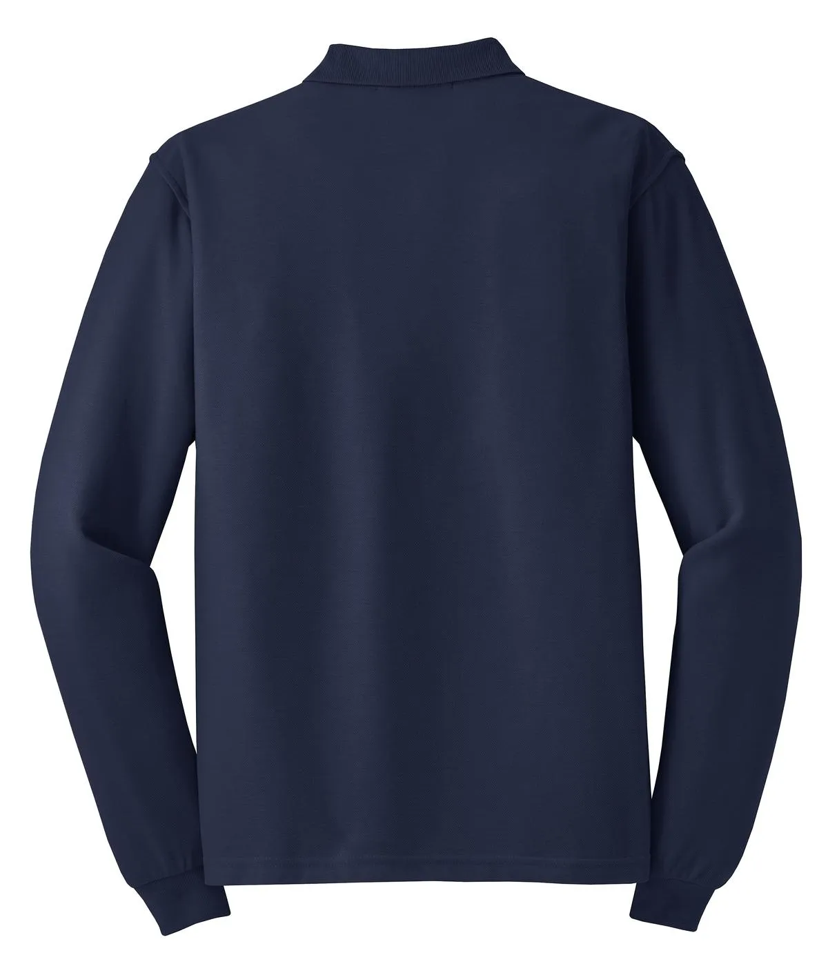 Port Authority Silk Touch Long Sleeve Polo.  K500LS Navy