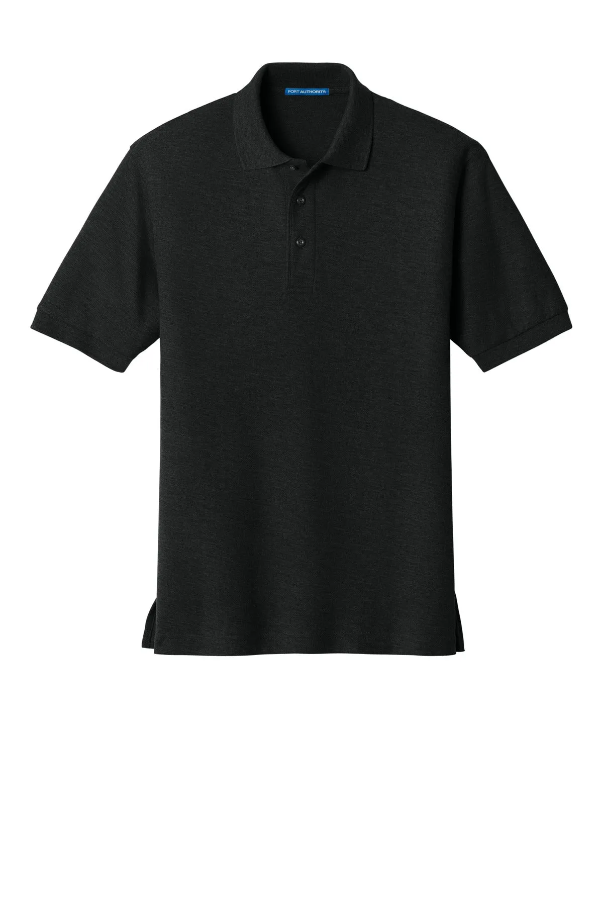 Port Authority Tall Silk Touch Polo.  TLK500 Black Tall