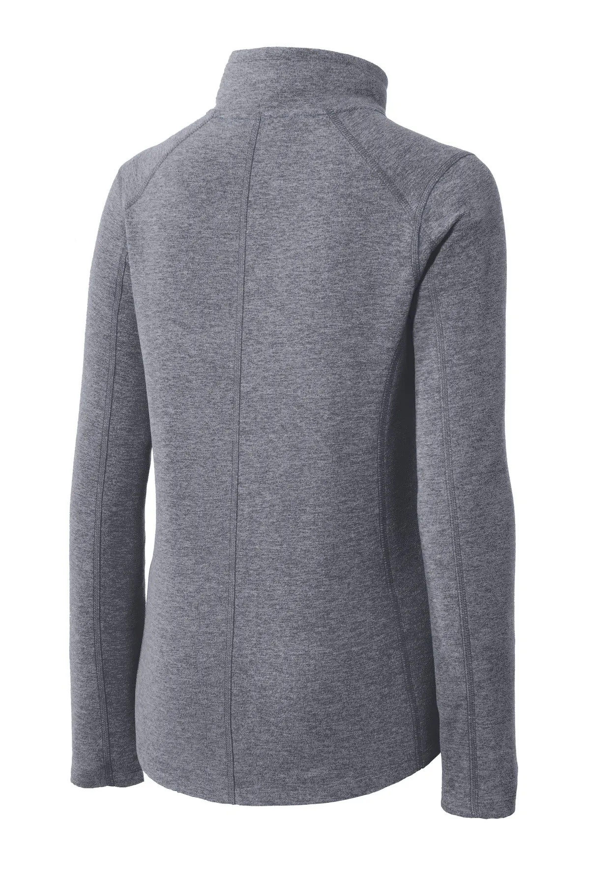 Port Authority Women's Heather Microfleece Full-Zip Jacket. L235 True Navy Heather