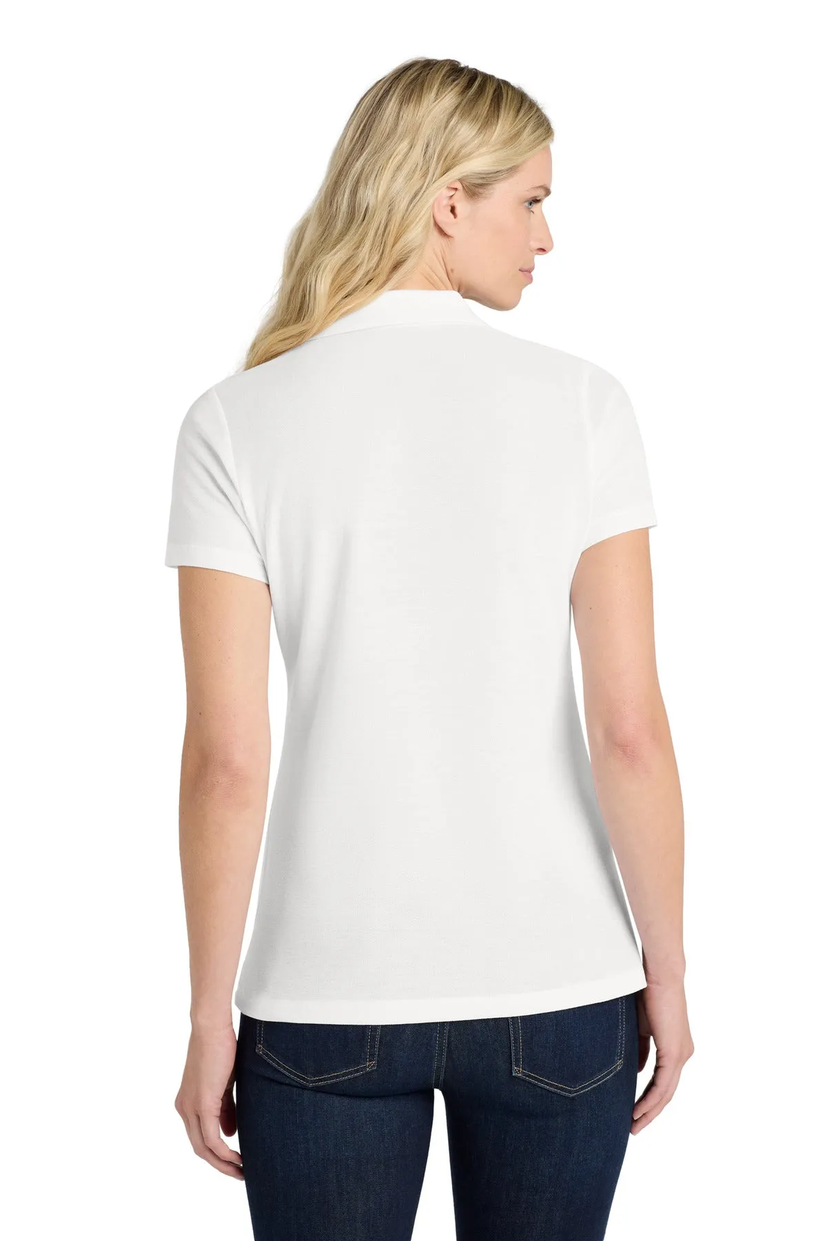 Port Authority Women's SuperPro React  Polo. LK810 White