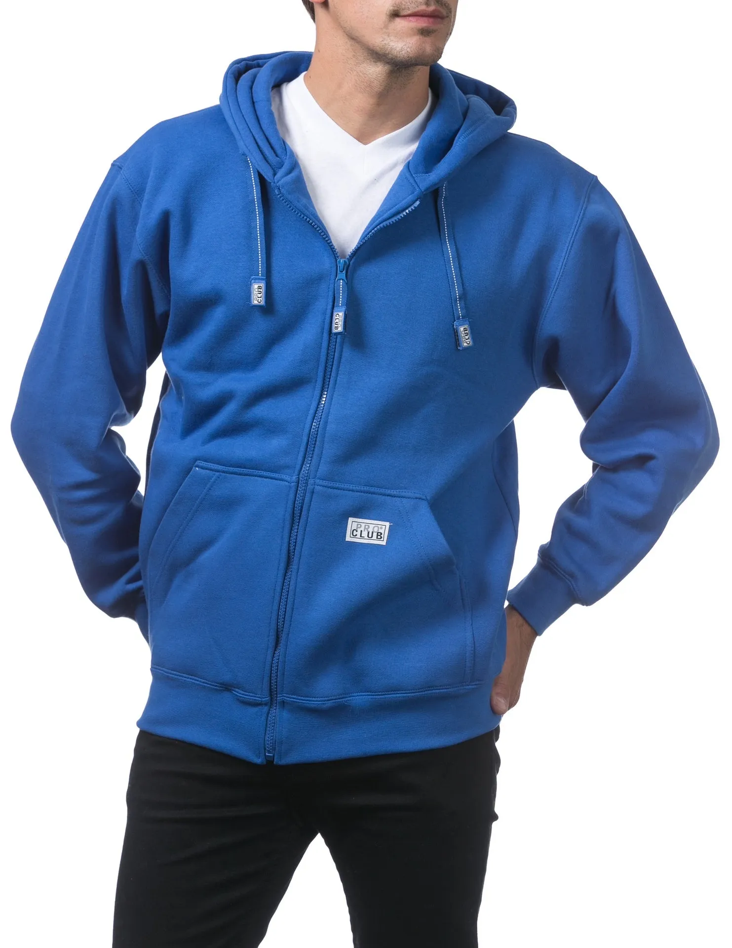 Pro Club Heavyweight Full Zip Fleece Hoodie - ROYAL