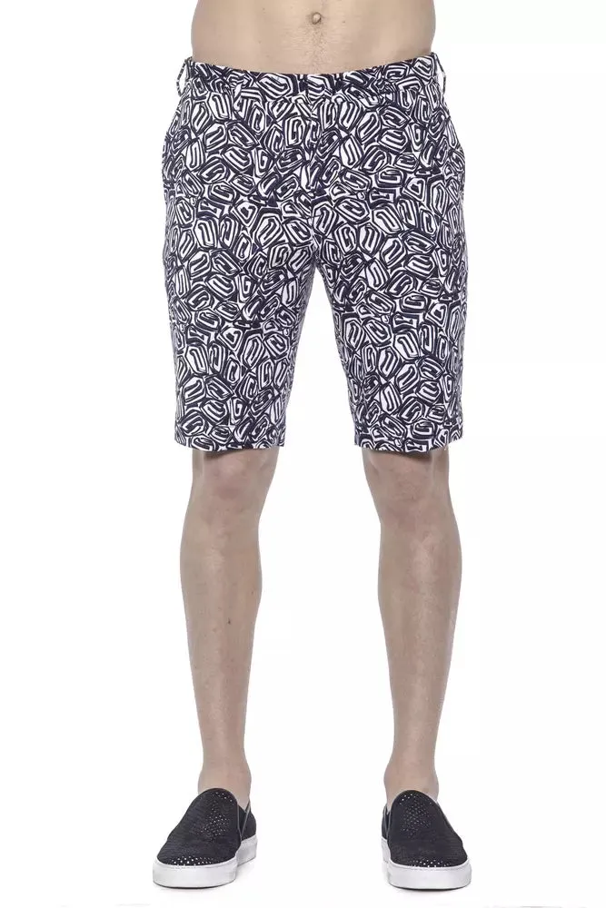 PT Torino Blue Cotton Men Bermuda Short