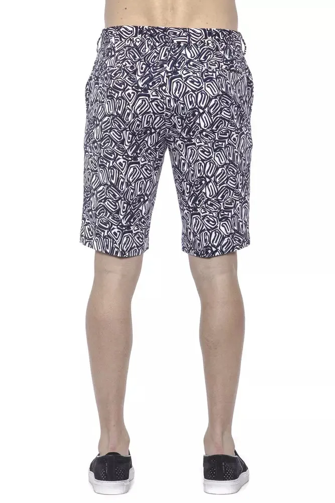 PT Torino Blue Cotton Men Bermuda Short