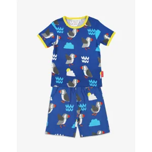 Puffin Short Sleeve Shirt and Shorts / PJ Set - 1 Left Size 4-5 years