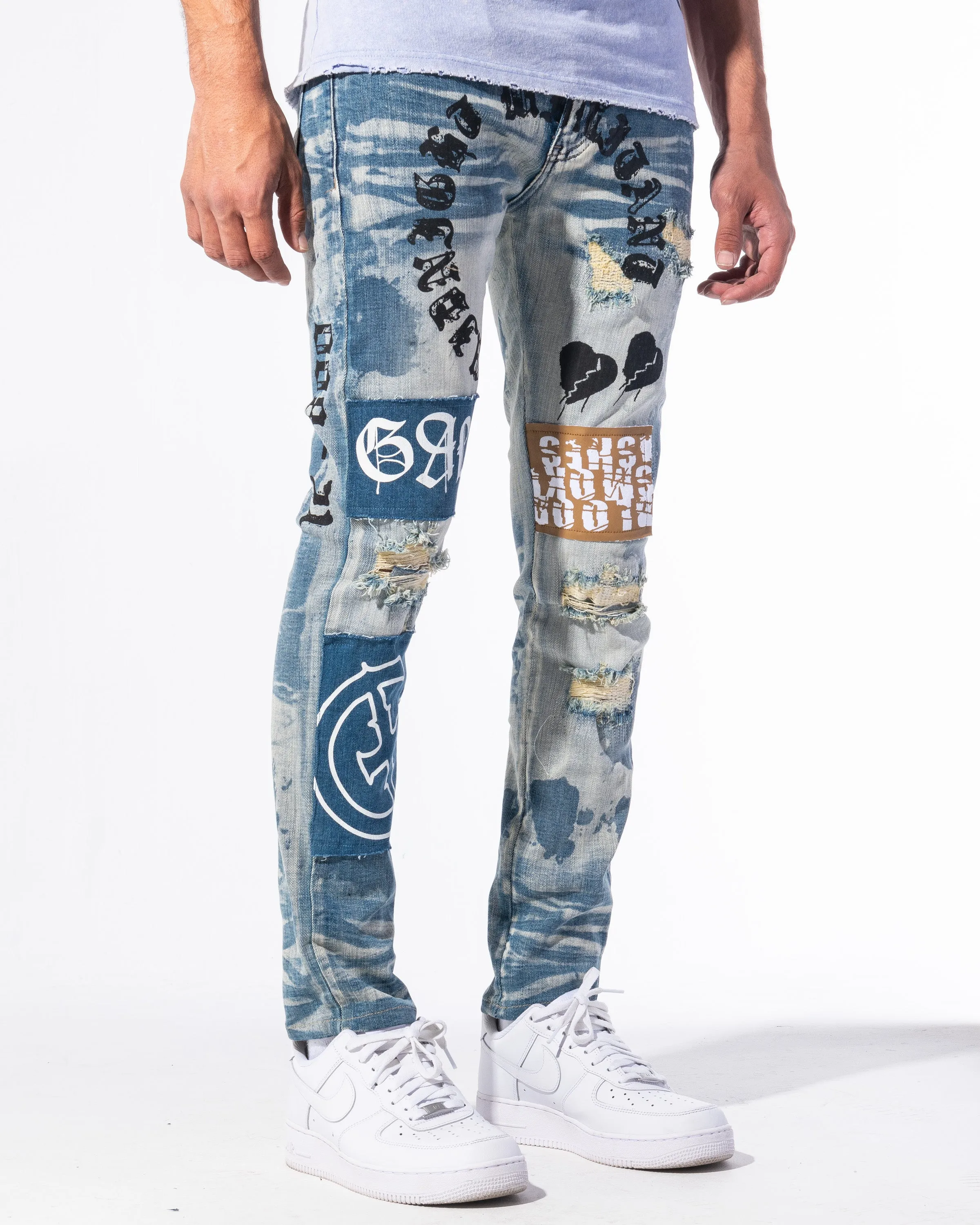 "DO OR DIE" DENIM (ACID BLUE)